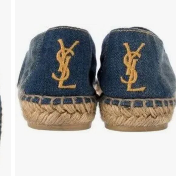 Yves Saint Laurent Denim Espadrilles - Picture 1 of 5
